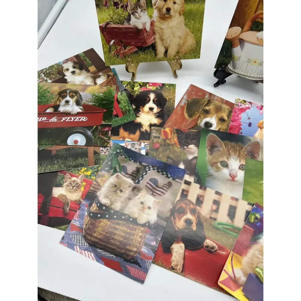 Lot of 22 Don Ayres Blank Greeting Cards Cats Dogs Puppies Kittens USA 2003-2005